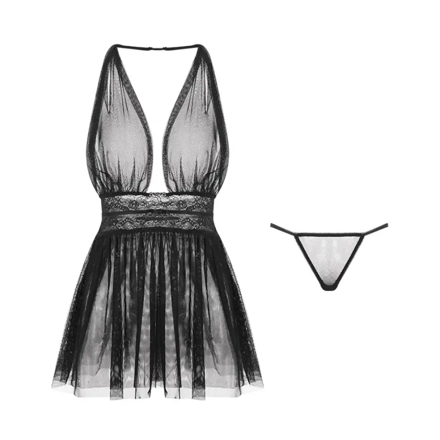 Lace Splice Temptation Net Lingerie